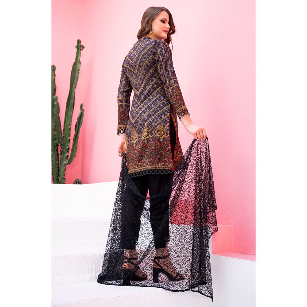 Malai Unstitched 3Pcs Suit V2 - 005, Women, 3Pcs Shalwar Suit, Chase Value, Chase Value