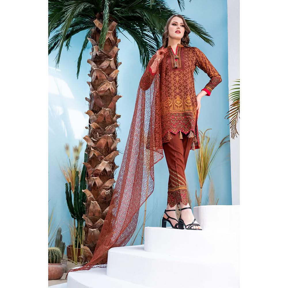 Malai Unstitched 3Pcs Suit V2 - 006, Women, 3Pcs Shalwar Suit, Chase Value, Chase Value