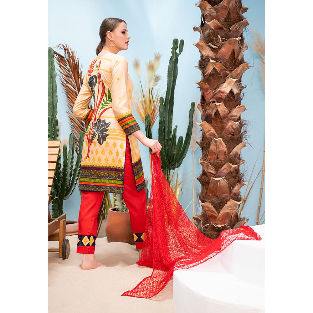 Malai Unstitched 3Pcs Suit V2 - 007, Women, 3Pcs Shalwar Suit, Chase Value, Chase Value