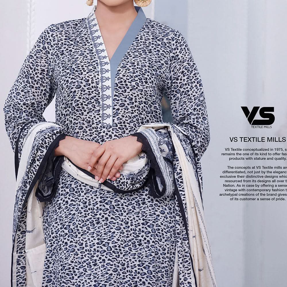 Daman Lawn 3 Pcs Unstitched Suit - 1513-A, Women, 3Pcs Shalwar Suit, VS Textiles, Chase Value