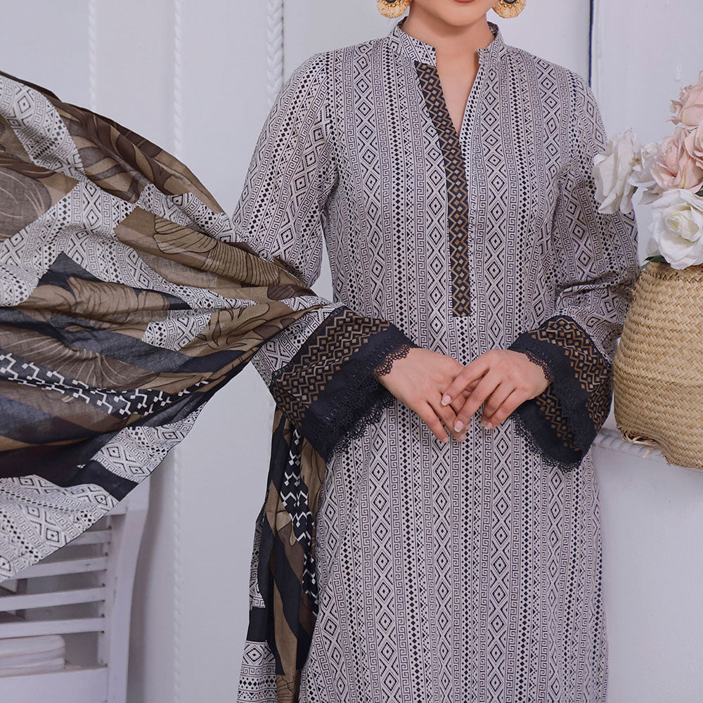 Daman Lawn 3 Pcs Unstitched Suit - 1517-C, Women, 3Pcs Shalwar Suit, VS Textiles, Chase Value