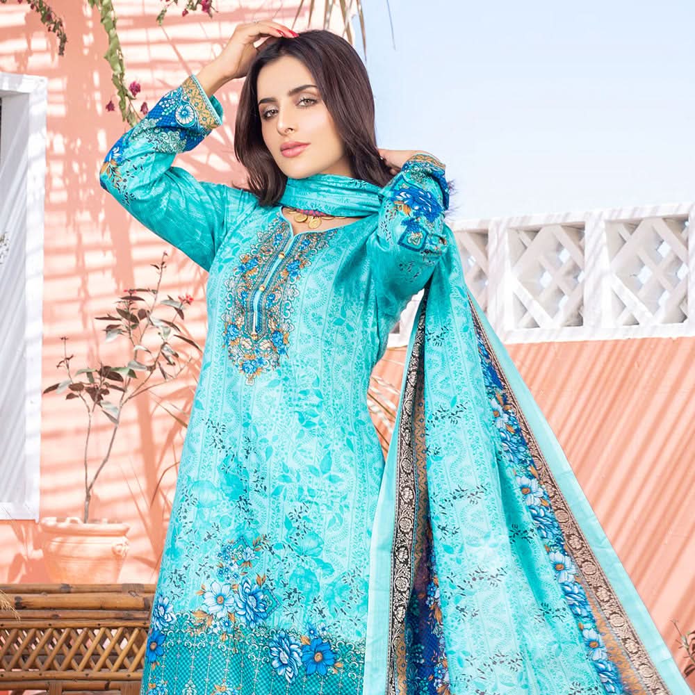 Five Star Smarttle Lawn 3 Pcs Unstitched Suit - B3, Women, 3Pcs Shalwar Suit, Chase Value, Chase Value