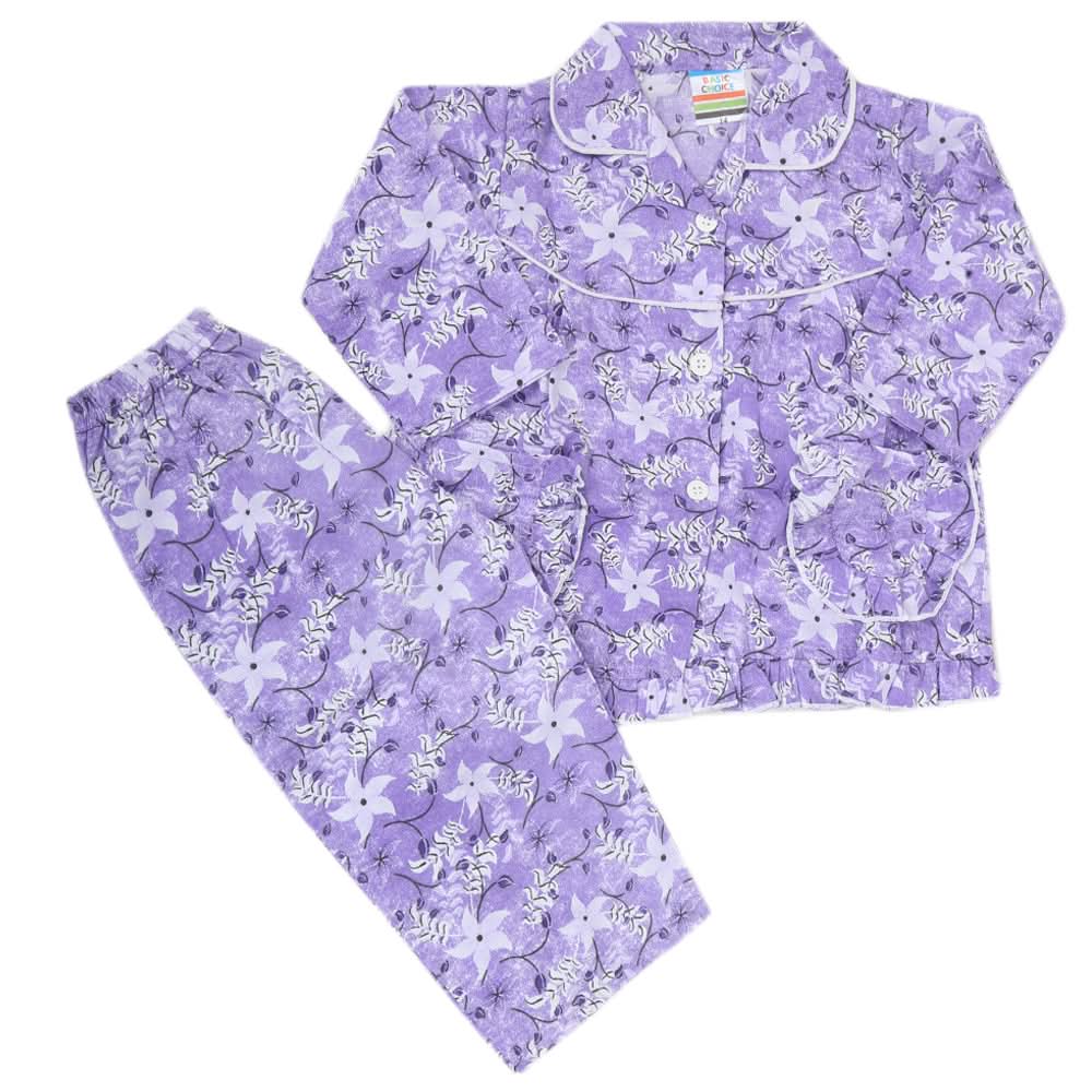 Girls Full Sleeves Night Suit - Purple, Kids, Girls Sets And Suits, Chase Value, Chase Value