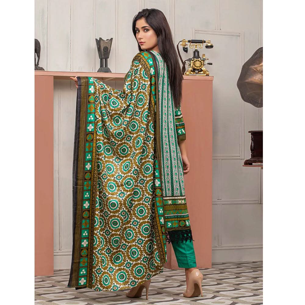 Three Star Printed Lawn 3 Pcs Un-Stitched Suit Vol 5 - 2-A, Women, 3Pcs Shalwar Suit, Al Dawood Textiles, Chase Value