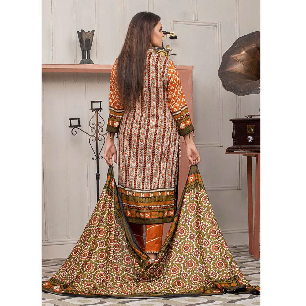 Three Star Printed Lawn 3 Pcs Un-Stitched Suit Vol 5 - 2-B, Women, 3Pcs Shalwar Suit, Al Dawood Textiles, Chase Value