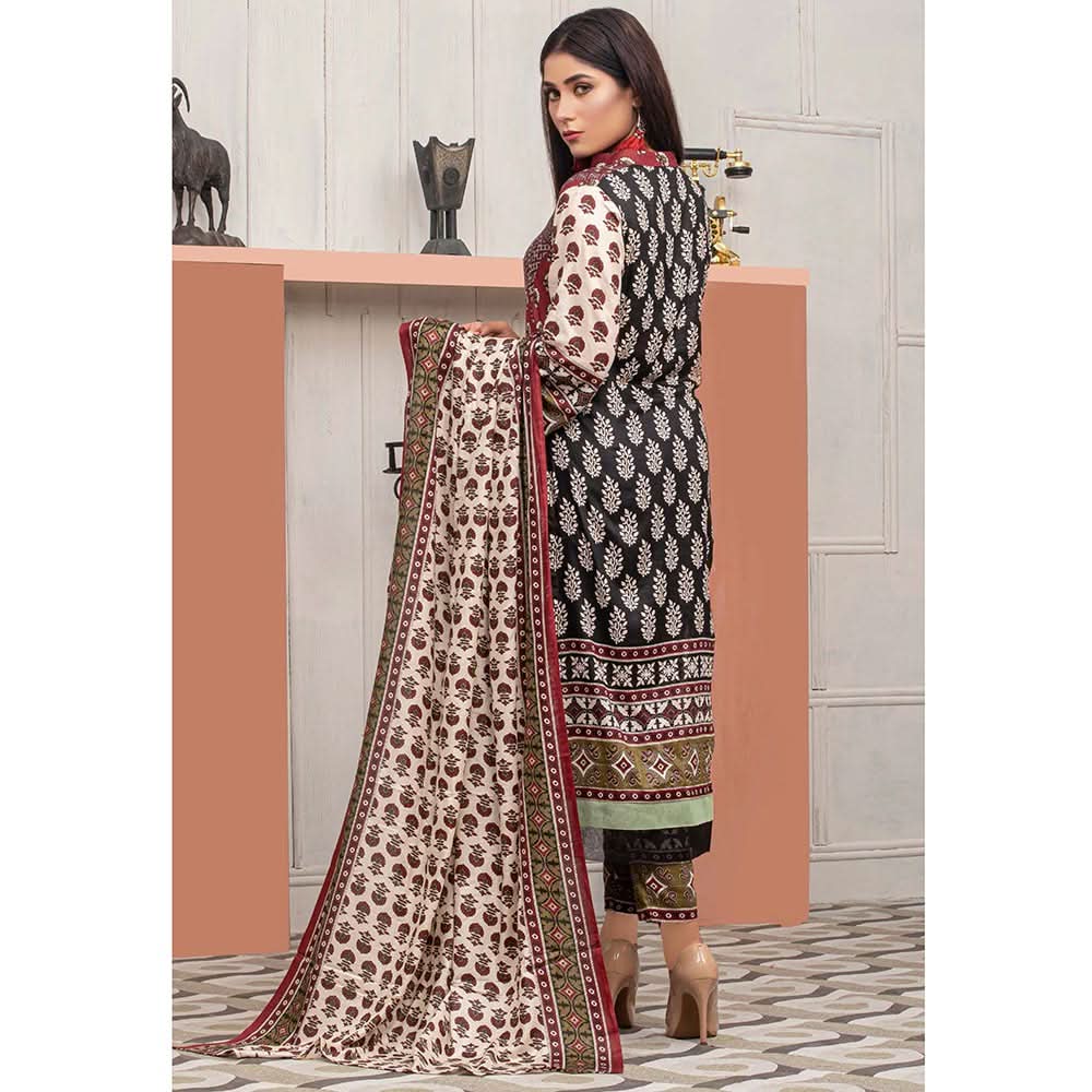 Three Star Printed Lawn 3 Pcs Un-Stitched Suit Vol 5 - 3-A, Women, 3Pcs Shalwar Suit, Al-Dawood Textiles, Chase Value