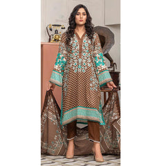 Three Star Printed Lawn 3 Pcs Un-Stitched Suit Vol 5 - 7-B, Women, 3Pcs Shalwar Suit, Al Dawood Textiles, Chase Value