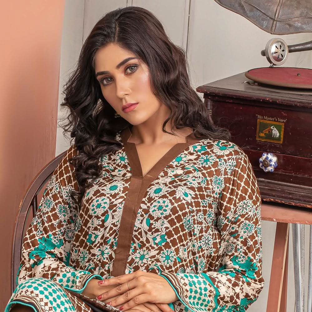 Three Star Printed Lawn 3 Pcs Un-Stitched Suit Vol 5 - 7-B, Women, 3Pcs Shalwar Suit, Al Dawood Textiles, Chase Value