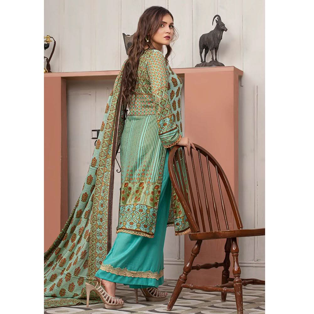 Three Star Printed Lawn 3 Pcs Un-Stitched Suit Vol 5 - 10-A, Women, 3Pcs Shalwar Suit, Al Dawood Textiles, Chase Value