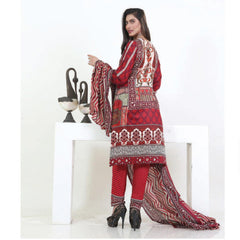 Three Star Printed Lawn 3 Pcs Un-Stitched Suit Vol 4 - 1-A, Women, 3Pcs Shalwar Suit, Al-Dawood Textiles, Chase Value
