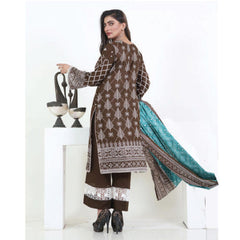 Three Star Printed Lawn 3 Pcs Un-Stitched Suit Vol 4 - 4-B, Women, 3Pcs Shalwar Suit, Al-Dawood Textiles, Chase Value