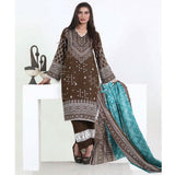 Three Star Printed Lawn 3 Pcs Un-Stitched Suit Vol 4 - 4-B, Women, 3Pcs Shalwar Suit, Al-Dawood Textiles, Chase Value