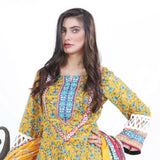 Three Star Printed Lawn 3 Pcs Un-Stitched Suit Vol 4 - 2-A, Women, 3Pcs Shalwar Suit, Al-Dawood Textiles, Chase Value