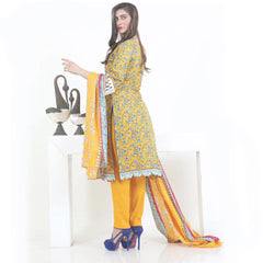 Three Star Printed Lawn 3 Pcs Un-Stitched Suit Vol 4 - 2-A, Women, 3Pcs Shalwar Suit, Al-Dawood Textiles, Chase Value