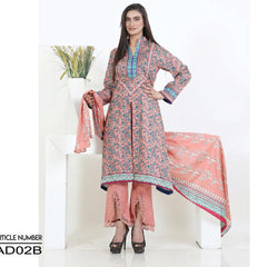 Three Star Printed Lawn 3 Pcs Un-Stitched Suit Vol 4 - 2-B, Women, 3Pcs Shalwar Suit, Al-Dawood Textiles, Chase Value