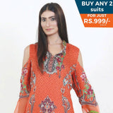 Three Star Printed Lawn 3 Pcs Un-Stitched Suit Vol 4 - 3-A, Women, 3Pcs Shalwar Suit, Al Dawood Textiles, Chase Value