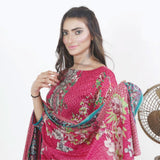 Three Star Printed Lawn 3 Pcs Un-Stitched Suit Vol 4 - 3-B, Women, 3Pcs Shalwar Suit, Al-Dawood Textiles, Chase Value