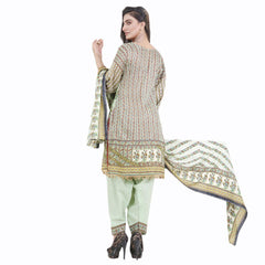 Three Star Printed Lawn 3 Pcs Un-Stitched Suit Vol 4 - 5-A, Women, 3Pcs Shalwar Suit, Al-Dawood Textiles, Chase Value