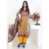 Three Star Printed Lawn 3 Pcs Un-Stitched Suit Vol 4 - 7-B, Women, 3Pcs Shalwar Suit, Al-Dawood Textiles, Chase Value