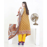Three Star Printed Lawn 3 Pcs Un-Stitched Suit Vol 4 - 7-B, Women, 3Pcs Shalwar Suit, Al-Dawood Textiles, Chase Value