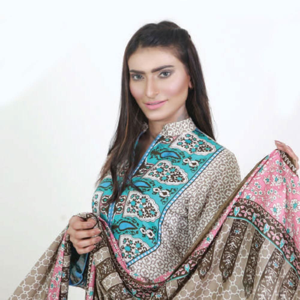 Three Star Printed Lawn 3 Pcs Un-Stitched Suit Vol 4 - 8-A, Women, 3Pcs Shalwar Suit, Al Dawood Textiles, Chase Value