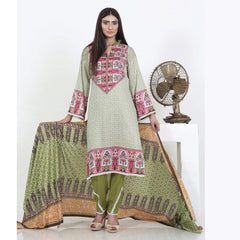 Three Star Printed Lawn 3 Pcs Un-Stitched Suit Vol 4 - 8-B, Women, 3Pcs Shalwar Suit, Al Dawood Textiles, Chase Value