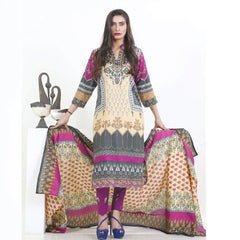 Three Star Printed Lawn 3 Pcs Un-Stitched Suit Vol 4 - 10-A, Women, 3Pcs Shalwar Suit, Al-Dawood Textiles, Chase Value