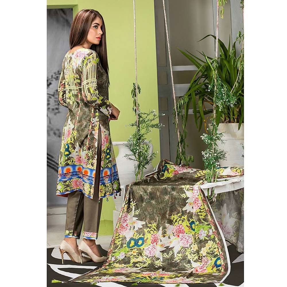 Zarang Embroidered Cotton 3 Piece Un-Stitched Suit - AY2202, Women, 3Pcs Shalwar Suit, Rana Arts, Chase Value