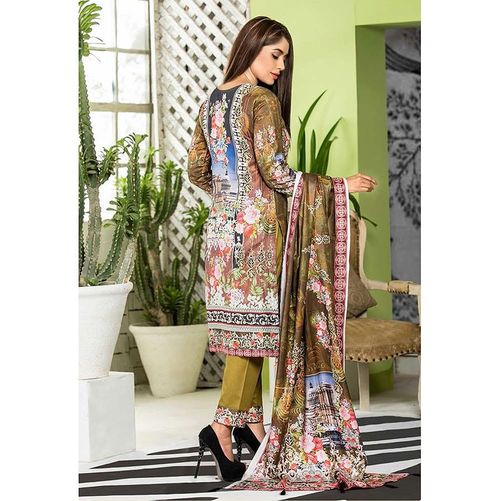 Zarang Embroidered Cotton 3 Piece Un-Stitched Suit - AY2204, Women, 3Pcs Shalwar Suit, Rana Arts, Chase Value