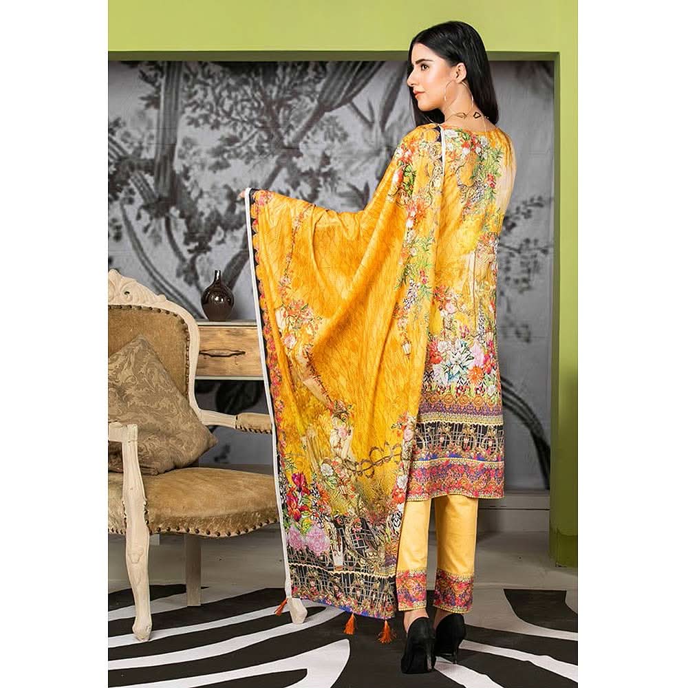 Zarang Embroidered Cotton 3 Piece Un-Stitched Suit - AY2211, Women, 3Pcs Shalwar Suit, Rana Arts, Chase Value