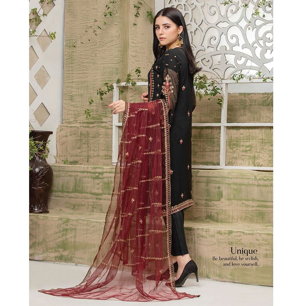 Luxury Embroidered Chiffon Semi-Stitched Suit - AY-2761, Women, 3Pcs Shalwar Suit, Rana Arts, Chase Value
