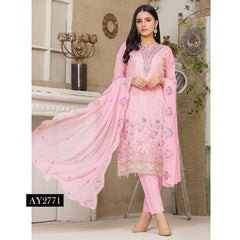 Luxury Embroidered Chiffon Semi-Stitched Suit - AY-2771, Women, 3Pcs Shalwar Suit, Rana Arts, Chase Value