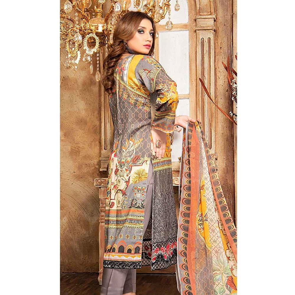 Zaarish Embroidered Unstitched 3Pcs Suit - Ay-2844, Women, 3Pcs Shalwar Suit, Rana Arts, Chase Value