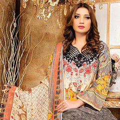 Zaarish Embroidered Unstitched 3Pcs Suit - Ay-2844, Women, 3Pcs Shalwar Suit, Rana Arts, Chase Value