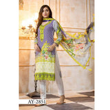Floriani Viscose ChickenKari Embroidered Unstitched 3Pcs Suit - AY-2851, Women, 3Pcs Shalwar Suit, Rana Arts, Chase Value