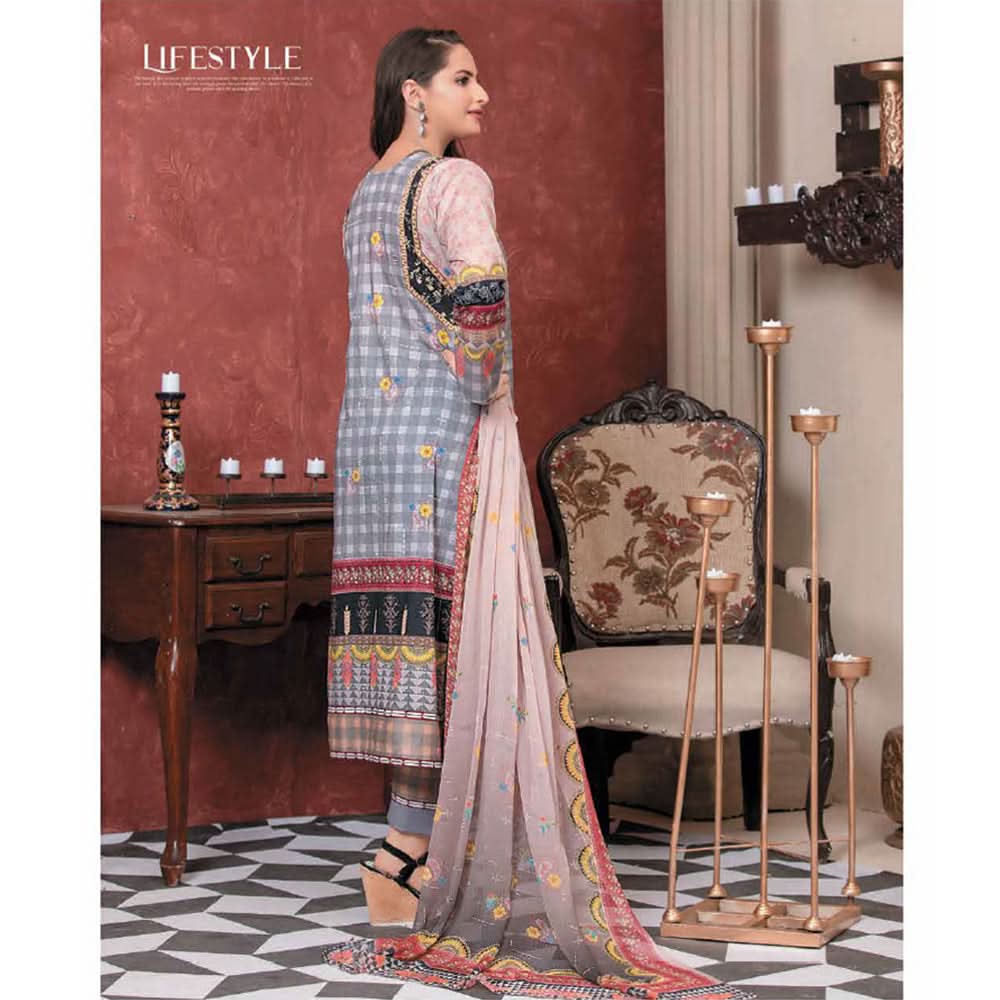 Bin Hameed Mahrush Embroidered Un-Stitched 3Pcs Suit - AY-3331, Women, 3Pcs Shalwar Suit, Rana Art, Chase Value