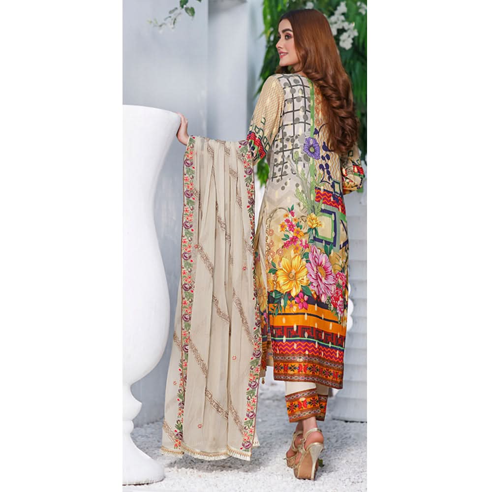 RA Emerald Jacquard Broshia Lawn 3 Pcs Un-Stitched Suit - 1, Women, 3Pcs Shalwar Suit, Rana Arts, Chase Value