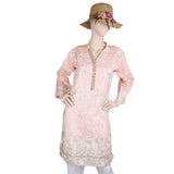 Women's Fancy Embroidered Kurti - Peach, Women's Fashion, Chase Value, Chase Value