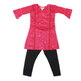 Girls Embroidered Cotton Suit 2 Pcs - Pink, Kids, Girls Sets And Suits, Chase Value, Chase Value