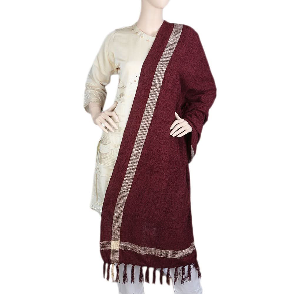 Women's Velvet Shawl - Maroon, Women, Shawls And Scarves, Chase Value, Chase Value