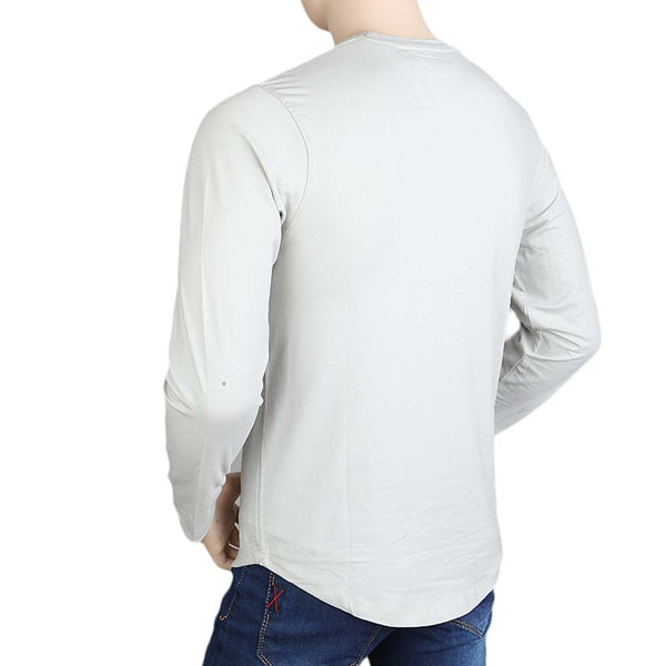 Men's Full Sleeves T Shirt - Light Grey, Men, T-Shirts And Polos, Chase Value, Chase Value