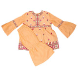 Girls Embroidered Cotton Suit 2 Pcs - Peach, Kids, Girls Sets And Suits, Chase Value, Chase Value