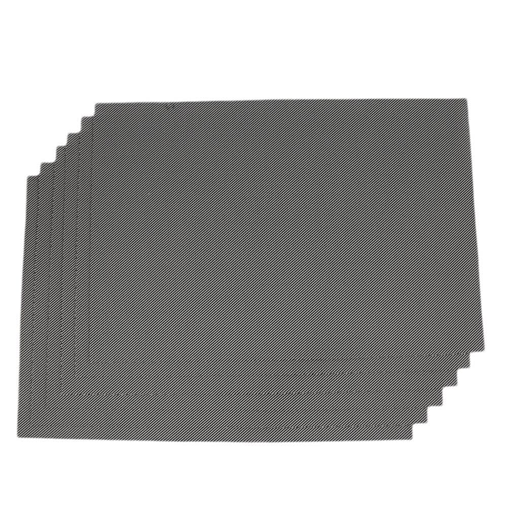 Dining Table Mats 6 Pcs - Black and White, Home & Lifestyle, Mats, Chase Value, Chase Value