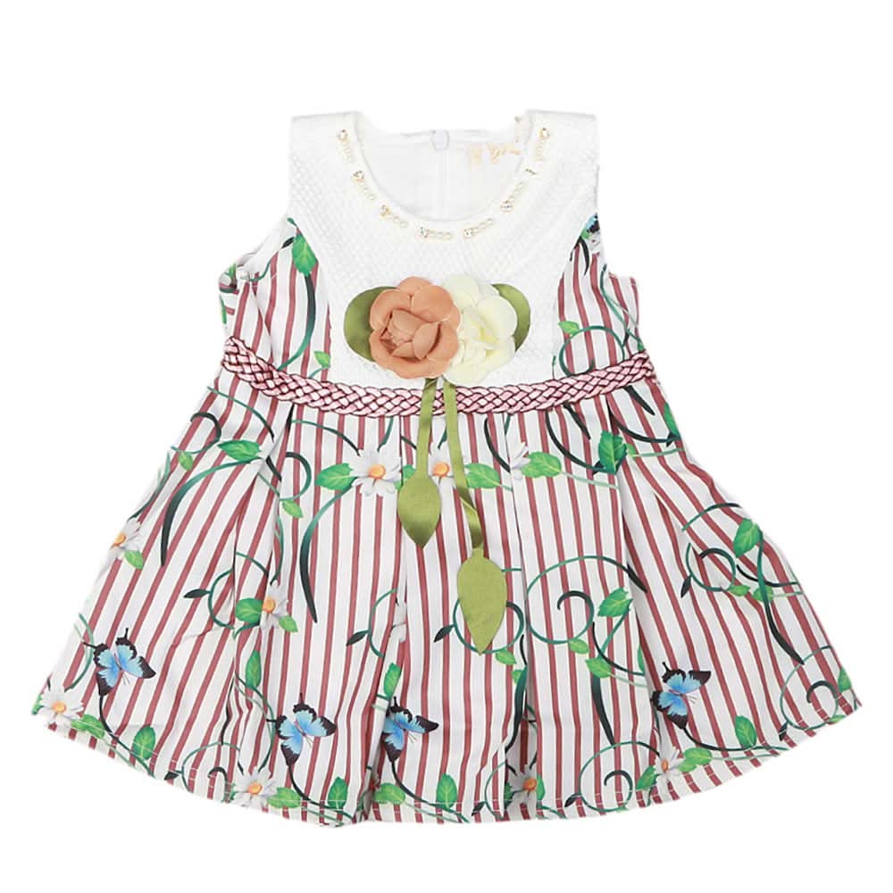 Newborn Girls Frock - Brown, Kids, NB Girls Frocks, Chase Value, Chase Value