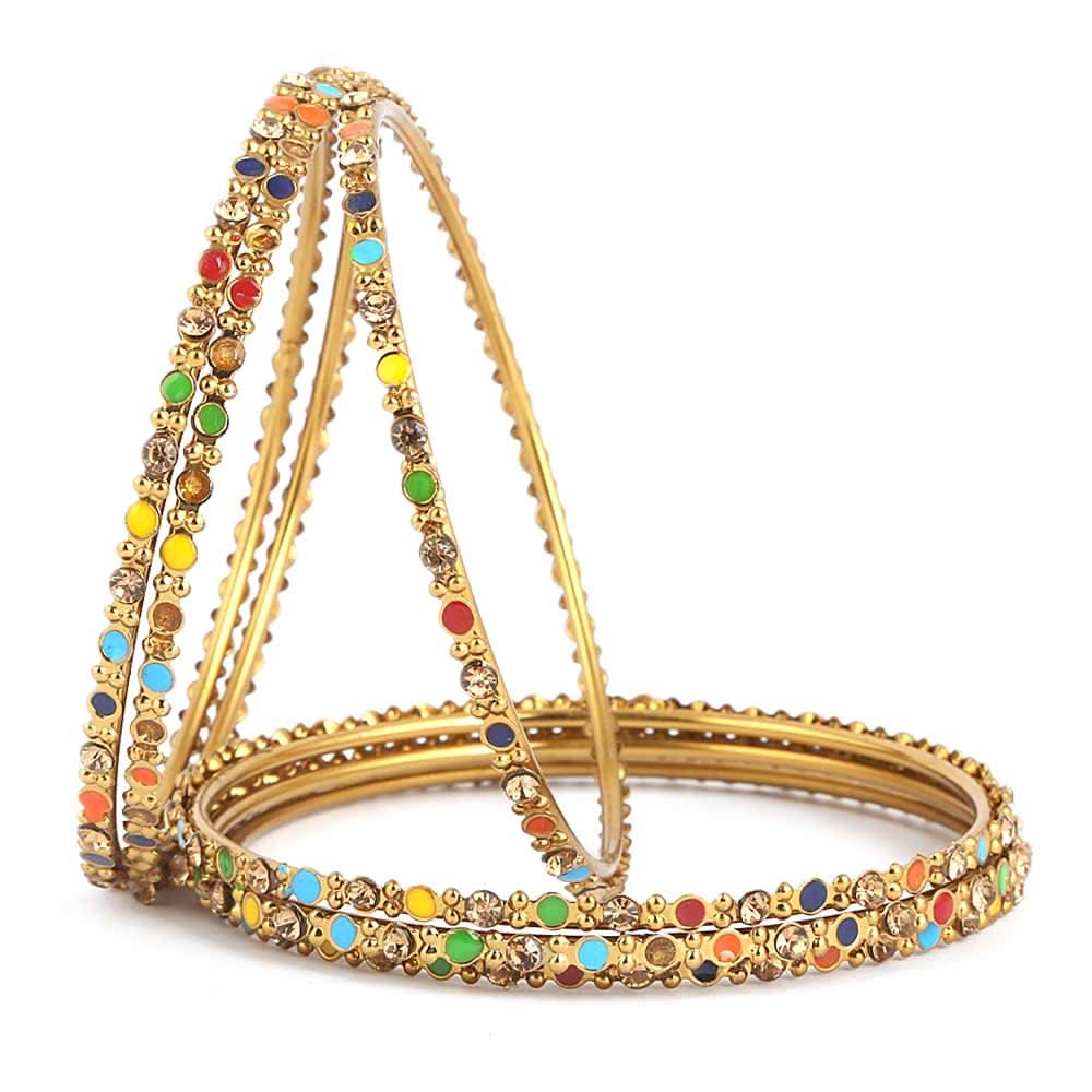 Women's Fancy Bangles 6 Pcs - Multi - test-store-for-chase-value