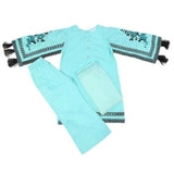 Girls Embroidered Cotton Suit 3 Pcs - Cyan, Kids, Girls Sets And Suits, Chase Value, Chase Value
