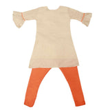 Girls Embroidered Masuri Suit 3 Pcs - Beige, Kids, Girls Sets And Suits, Chase Value, Chase Value