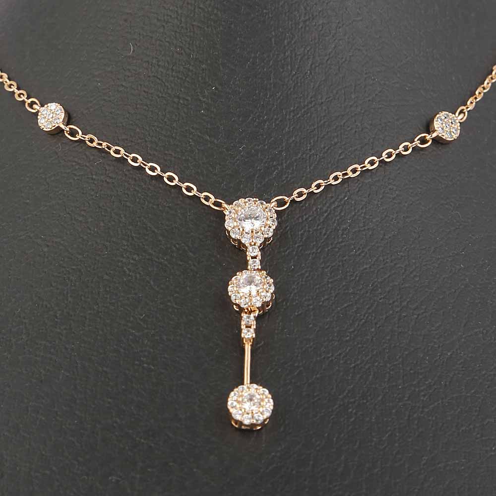 Women's Zircon Chain & Locket - Golden, Women, Chains & Lockets, Chase Value, Chase Value