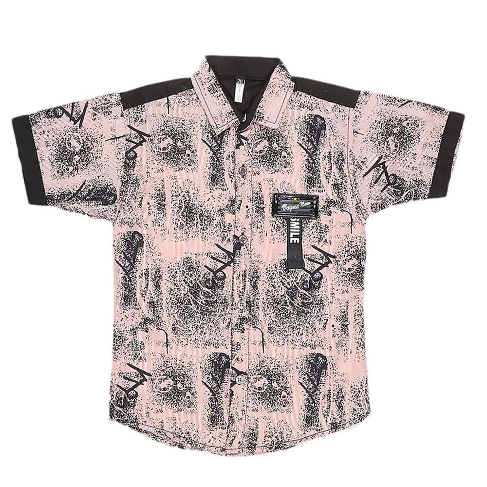 Boys Half Sleeves Casual Shirt - Peach, Kids, Boys Shirts, Chase Value, Chase Value