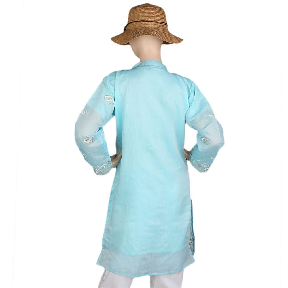 Women's Fancy Embroidered Kurti - Blue, Women, Ready Kurtis, Chase Value, Chase Value